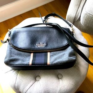 Kate Spade New York crossbody bag black with grey flannel